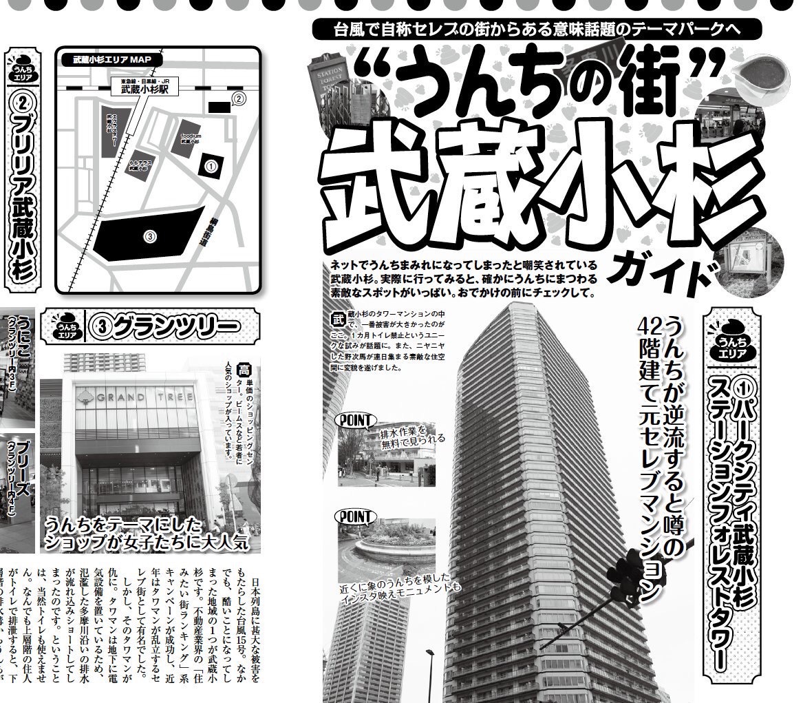 【武蔵小杉】セレブタウンのはずが週刊誌に「うんちの街」呼ばわりされてしまう